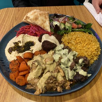 Nosh - Nosh Platter with chicken and lamb - Mediterranean Near Me - Park City, Utah Nosh - Nosh Platter with chicken and lamb - Mediterranean Near Me - Park City, Utah