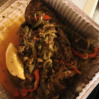 Chloe's - My "re-done" red snapper to go.... which is actually the same fish I sent back as it was ridiculously salty and still is !! - Caribbean Near Me - Brooklyn, New York Chloe's - My "re-done" red snapper to go.... which is actually the same fish I sent back as it was ridiculously salty and still is !! - Caribbean Near Me - Brooklyn, New York