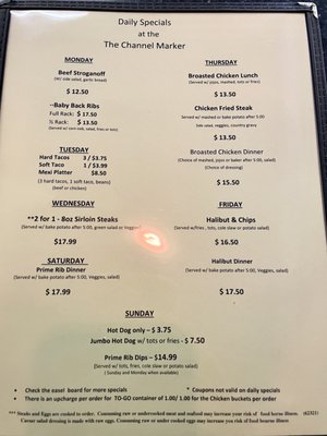Menu photo 1 Channel Marker Pub & Grill Edmonds, WA