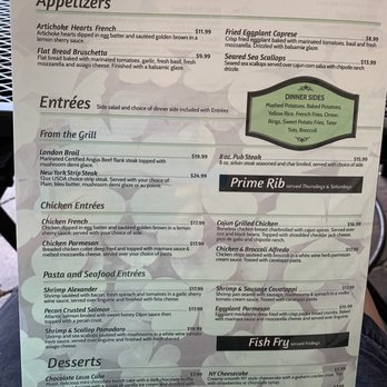 Flaherty's Three Flags Tavern & Grill - Dinner menu - Irish Near Me - Honeoye Falls, New York