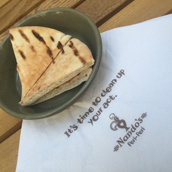 Nando's Peri-Peri - Pita for sampling the dipping sauces! - Chicken Shop Near Me - Chicago, Illinois