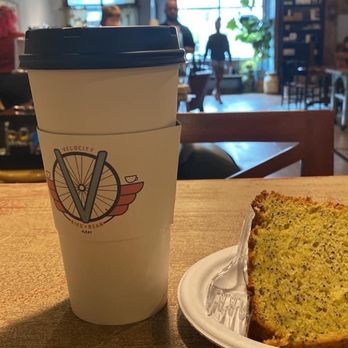 Velocity Bike & Bean - Cup of Joe and some lemon poppy seed cake - Cafes Near Me - Florence, Kentucky Velocity Bike & Bean - Cup of Joe and some lemon poppy seed cake - Cafes Near Me - Florence, Kentucky
