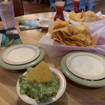 Mexico Lindo - Cheese dip, guac, chips (very fresh!!) - Mexican Near Me - Myrtle Beach, South Carolina