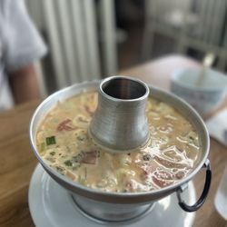 Thai Cuisine - Tom Kha with shrimp spice level spicy
