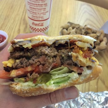Five Guys - Bacon Double All the Way. Cherry Ginger Ale. - Burgers Near Me - Lincoln, Rhode Island