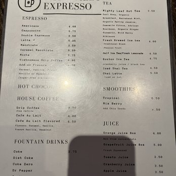 Teaspoon - Drink Menu - Breakfast & Brunch Near Me - Tucson, Arizona