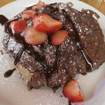 The Peach Cafe - Chocolate French Toast - New American Near Me - Monrovia, California The Peach Cafe - Chocolate French Toast - New American Near Me - Monrovia, California
