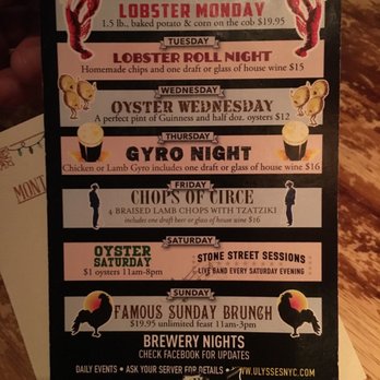 Ulysses - Daily specials! - Pubs Near Me - New York, New York