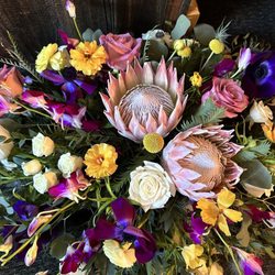 Finishing Touches - Arch flowers the next day. Held up well!