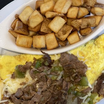 Baker's Sweets Bistro & Bakery - Philly cheesesteak omelet - Bakeries Near Me - Sumter, South Carolina