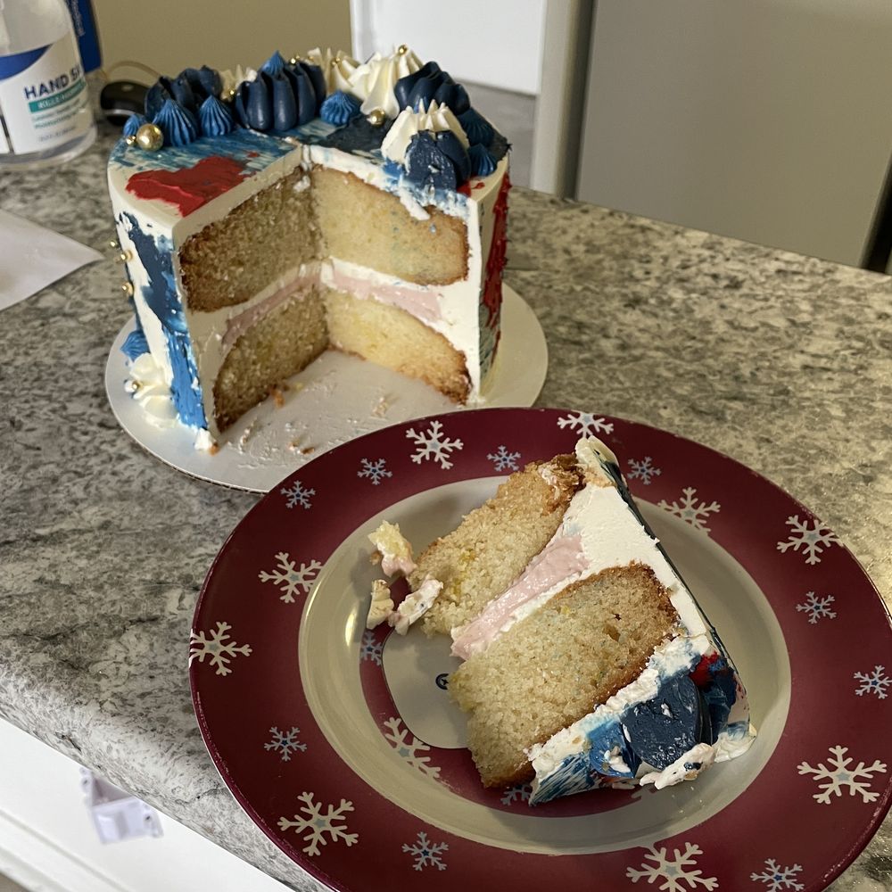 Dessert First - Slice of lemon cake with raspberry filling. - Desserts Near Me - Ottawa, Ontario Dessert First - Slice of lemon cake with raspberry filling. - Desserts Near Me - Ottawa, Ontario