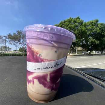 Memento Coffee Works - Iced ube latte - Coffee & Tea Near Me - Long Beach, California