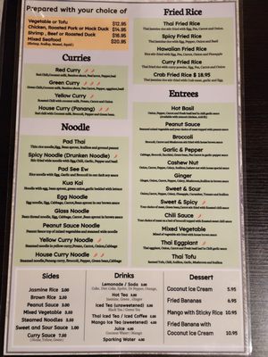 Menu photo 5 Thai Village San Diego, CA