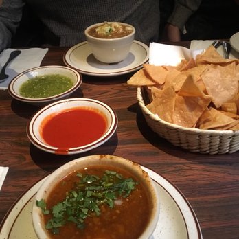 El Rey - Lunch special, first course- Sopa De Hongos (front) and Sopa De Tortilla (back) - Mexican Near Me - Philadelphia, Pennsylvania