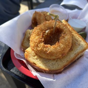 The Third Degree - Sourdough burger very good! Onion rings were solid. - American Near Me - Paso Robles, California