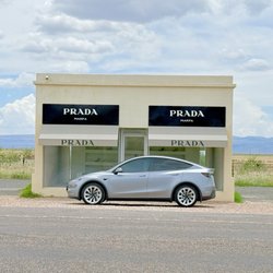 Prada Marfa - Tesla X Prada Marfa