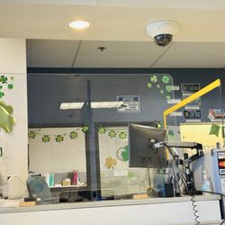 Department of Motor Vehicles - St. Patrick's Day decorations at this DMV