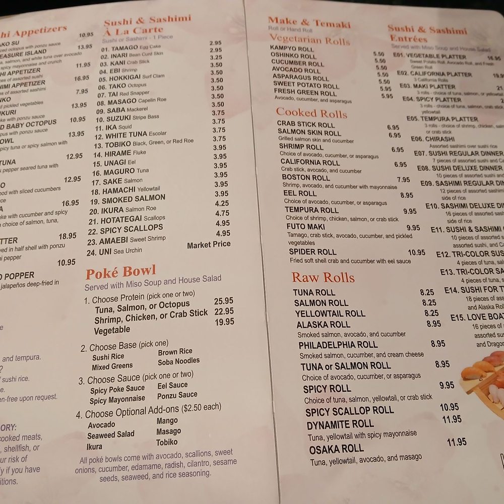 Fujiyama - Menu continued - Sushi Bars Near Me - Milwaukee, Wisconsin