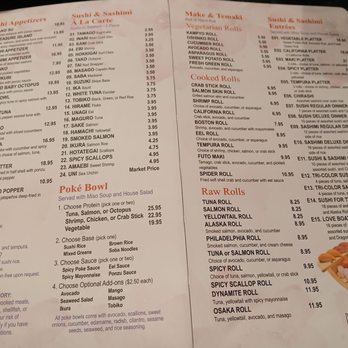 Fujiyama - Menu continued - Sushi Bars Near Me - Milwaukee, Wisconsin