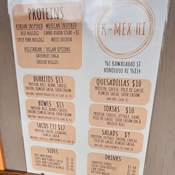 K-Mex HI - Menu - New Mexican Cuisine Near Me - Honolulu, Hawaii K-Mex HI - Menu - New Mexican Cuisine Near Me - Honolulu, Hawaii