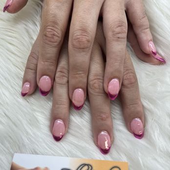 Bella Nails - Chrome french tip - Nail Salons Near Me - La Quinta, California