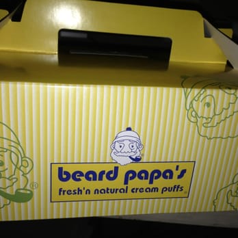 Beard Papa's - Cute little box for 6 cream puffs! - Desserts Near Me - Cupertino, California Beard Papa's - Cute little box for 6 cream puffs! - Desserts Near Me - Cupertino, California