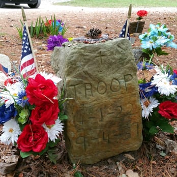 Coon Dog Cemetery - Headstone marking the grave of Trooper, the first buried here. Nice, quiet place. As dog lovers, we recommend it. - Funeral Services & Cemeteries Near Me - Cherokee, Alabama
