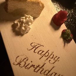 Birthday dessert
