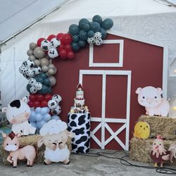 Sergio’s Party Rentals - Backdrop  Number marquee  Props  Cake stand