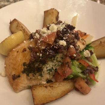 White Oak Restaurant & Bar - Mediterranean Salmon - New American Near Me - Houston, Texas White Oak Restaurant & Bar - Mediterranean Salmon - New American Near Me - Houston, Texas