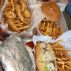 Shipyard Cafe - Cheesesteak, chicken sandwich, Small Hummus and Chicken Tenders!! Yum!!