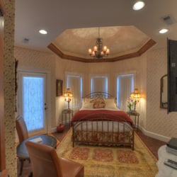 The Victoria Bed and Breakfast - The Princess Diana. The sweetest room in the inns, showcasing an iron bed in the turret.