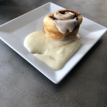 The Breakfast Company - Mini Classic Cinnamon Roll.  Big enough for a starter and you MAY need to share a bite or two with others... - Breakfast & Brunch Near Me - Sarasota, Florida