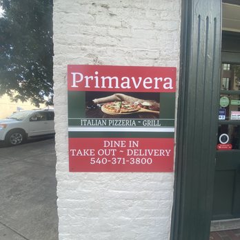 Primavera Pizzeria & Grill - Sign - Pizza Near Me - Fredericksburg, Virginia Primavera Pizzeria & Grill - Sign - Pizza Near Me - Fredericksburg, Virginia