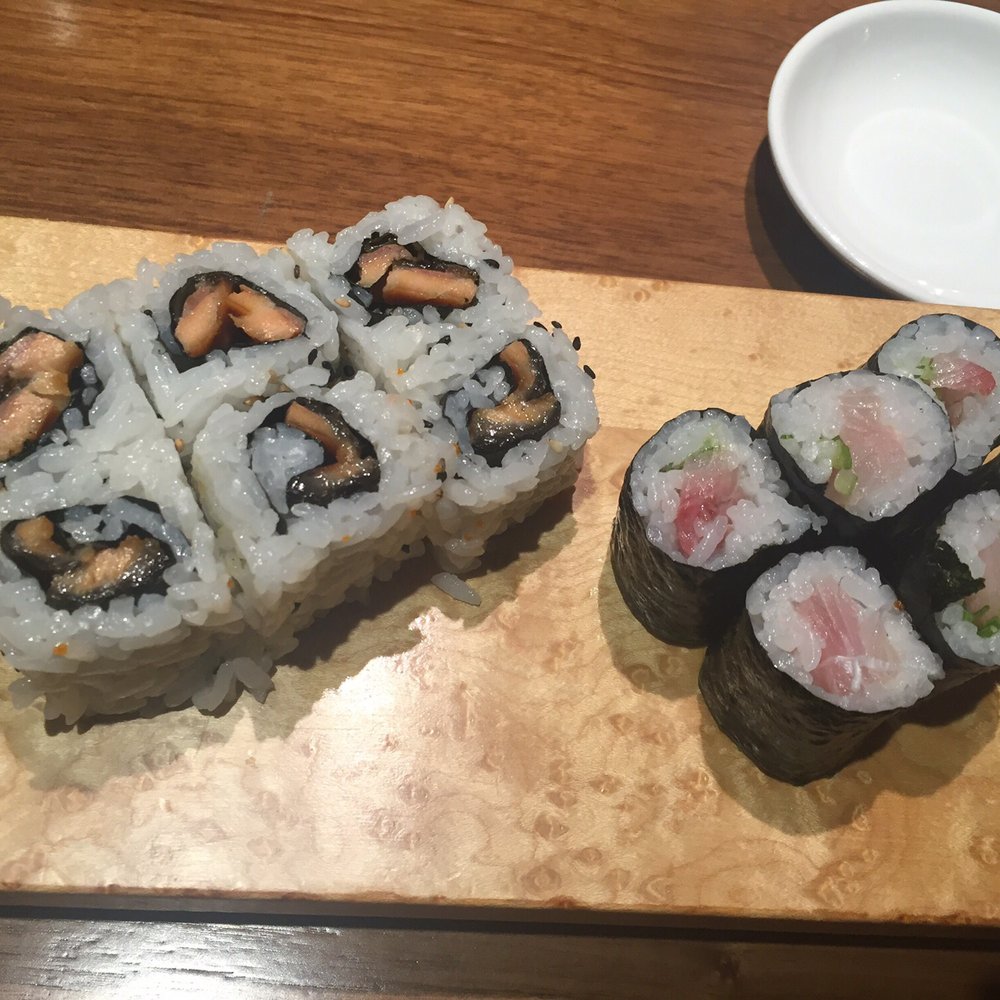 Mikado - Salmon skin roll, plus hamachi and green onion sushi. - Japanese Near Me - Montreal, Quebec