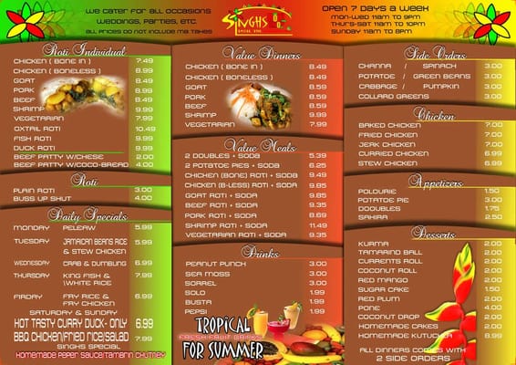 Menu photo 8 Singh's Roti Shop Dorchester, MA