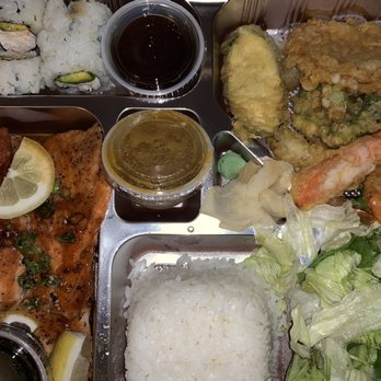 Oishii Sushi - Salmon Teriyaki Bento - Sushi Bars Near Me - Riverside, California