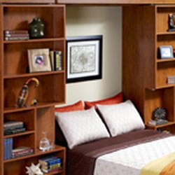Murphy Bed Center - Library Bed Open