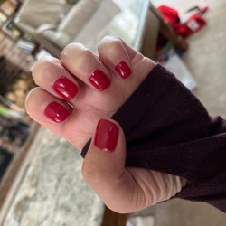 Newtown Nail Spa - Red gel manicure. I like my nails short