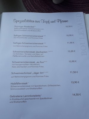 Menu photo 3 Restaurant Boulevard Friedrichroda, TH