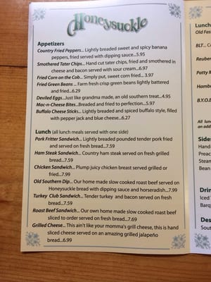 Menu photo 8 Honeysuckle Titusville, FL Menu photo 8 Honeysuckle Titusville, FL