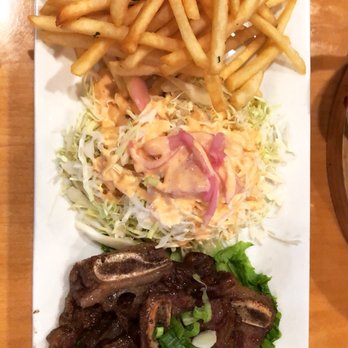 Bunker21 - Galbi platter with fries - Korean Near Me - Artesia, California