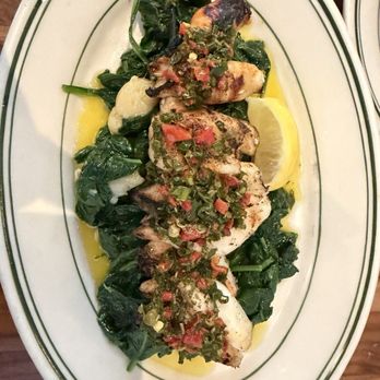 Woodhouse Fish - Grilled calamari over spinach - Seafood Near Me - San Francisco, California Woodhouse Fish - Grilled calamari over spinach - Seafood Near Me - San Francisco, California