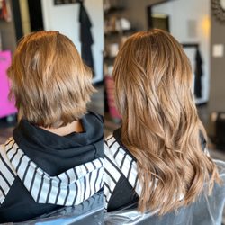 HairPhix Salon & ColorBar - Before/ After handtied weft hair extensions: @shaleecandice