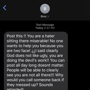 Anytime Rooter - I'll just leave his continued abusing comments here. You be the judge. Devil ideation is a bit much. - Plumbing Near Me - Marina Del Rey, California