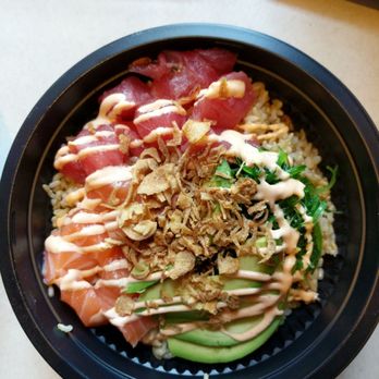 Kissfish - Salmon and tuna bowl - Poke Near Me - Forest Hills, New York