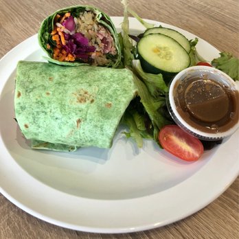 Vine Cafe - Ahi Tuna wrap with a side salad - Juice Bars & Smoothies Near Me - New Bern, North Carolina Vine Cafe - Ahi Tuna wrap with a side salad - Juice Bars & Smoothies Near Me - New Bern, North Carolina