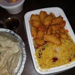 Golden China - Sweet and sour chicken combo, with steamed dumplings