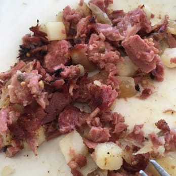 Happy Hangar Cafe - Look at the chunks of fresh corned beef! Not over salted or greasy - Breakfast & Brunch Near Me - Lutz, Florida Happy Hangar Cafe - Look at the chunks of fresh corned beef! Not over salted or greasy - Breakfast & Brunch Near Me - Lutz, Florida