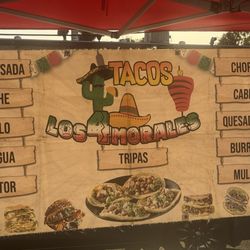 Tacos Los 4 Morales - The menu.